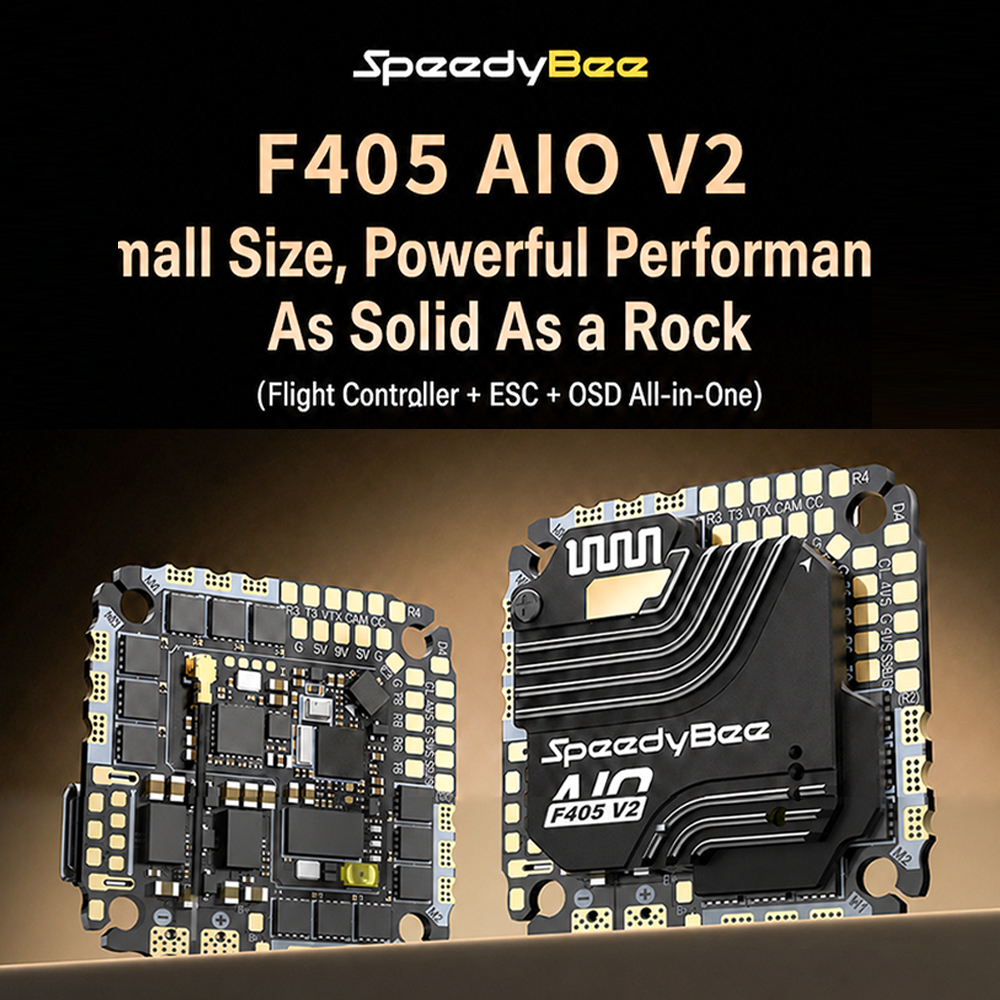 Mạch SpeedyBee F405 AIO V2 40A CNC Bluejay 25.5x25.5 3-6S Flight Controller