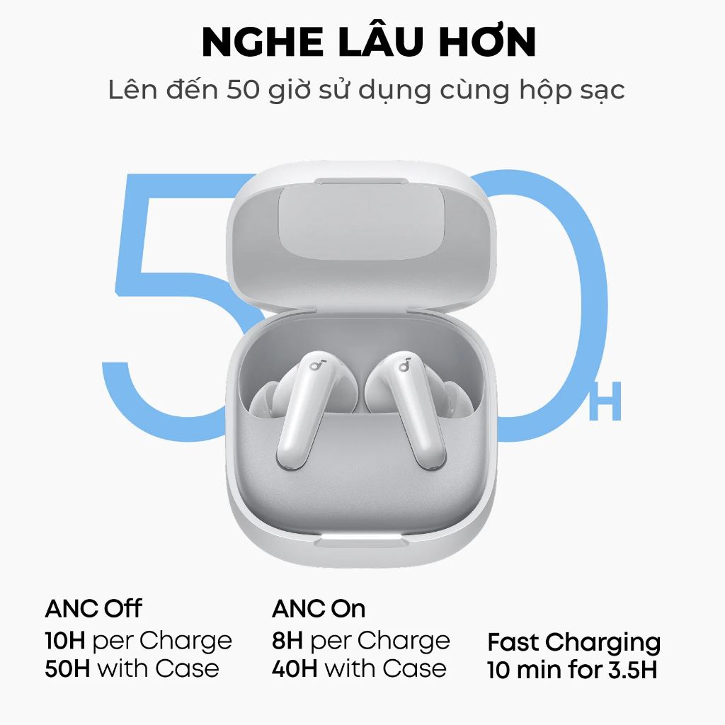 Tai nghe bluetooth không dây ANKER Soundcore R60i NC chống ồn 52dB | Hi-Res LDAC | AI Translation | Bluetooth 6.1- D1202 | BigBuy360 - bigbuy360.vn