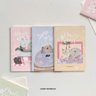 Vở kẻ ngang 80 trang cute Crabit tập học sinh ghi chép - Rái cá Otter Live Otterly Collection