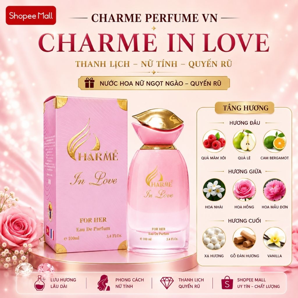 Nước Hoa Charme Inlove 100ml - Nước Hoa Charme Chính Hãng