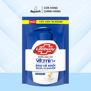 Túi nước rửa tay kháng khuẩn Lifebuoy Vitamin+ Sữa dưỡng ẩm 400g