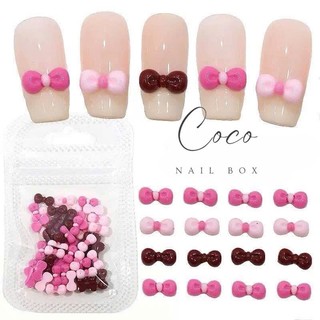 Set 50 chiếc nơ Hello kitty trang trí móng tay nhiều màu sắc Coco Nailbox