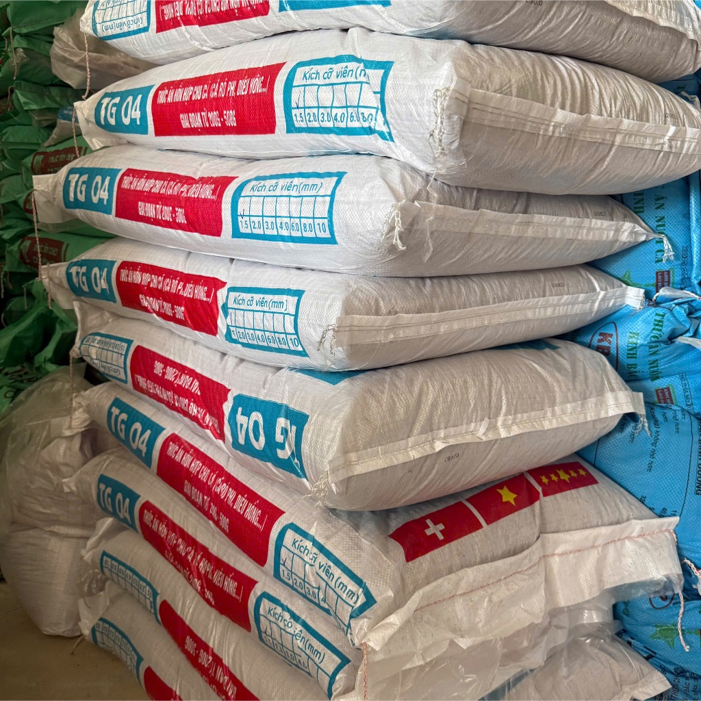 25KG Thức ăn cho cá hỗn hợp cám cá TG cám cá rô,cá chép cá trắm ba đuôi, cá cảnh