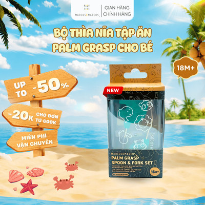 Bộ Thìa Nĩa Tập Ăn Cho Bé Palm Grasp Marcus & Marcus, Từ 18 Tháng - Ollie