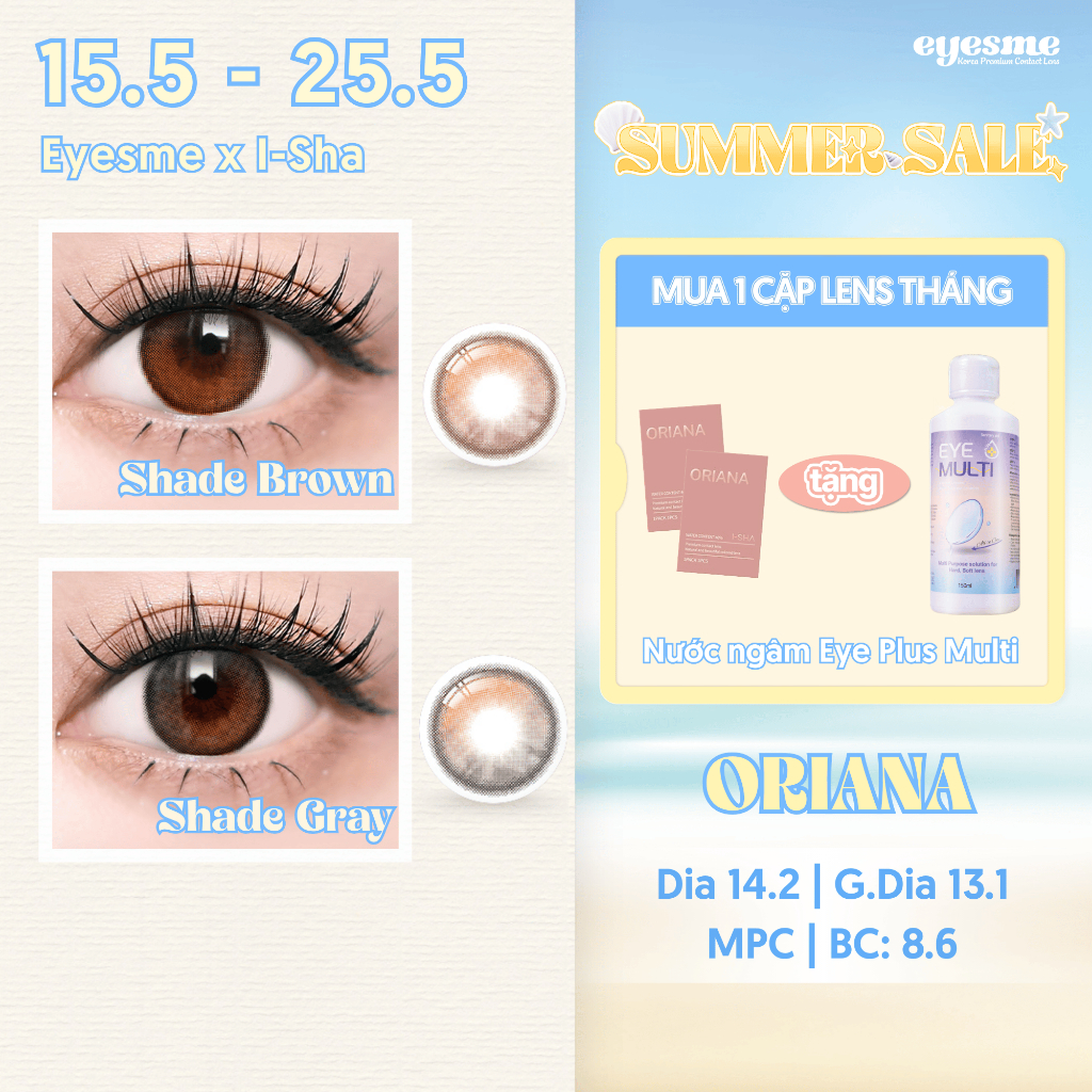 [Eyeme x I-Sha] Lens highlight tự nhiên - Oriana Series lens highlight