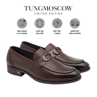 Giày tây lười, giày lười nam da bò bản cổ điển Tùng Moscow chất liệu da bò cao cấp GIDMOS-AT576.105