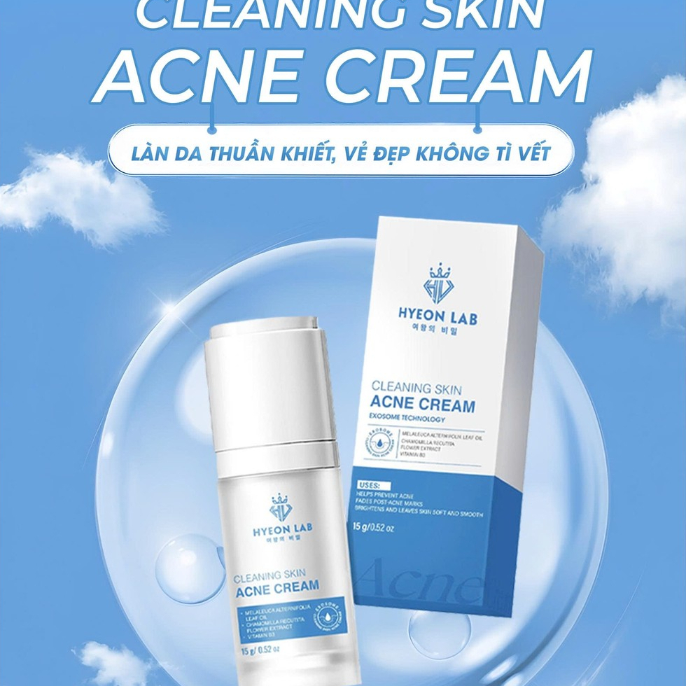 Kem Dưỡng Hỗ Trợ Chăm Sóc Da Mụn HYEON LAB 15g