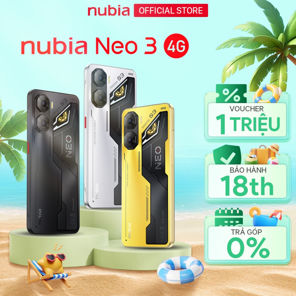Điện thoại Gaming Nubia Neo 3 4G 16(8+8)GB/128GB I Trigger Gaming I 6.8"120Hz - Hàng Chính Hãng