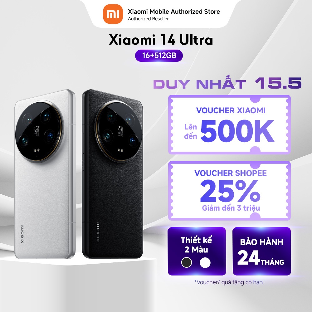 Điện thoại Xiaomi 14 Ultra (16+512GB) | Màn hình 6.73" WQHD+ AMOLED | Camera Leica | Snapdragon® 8Ge