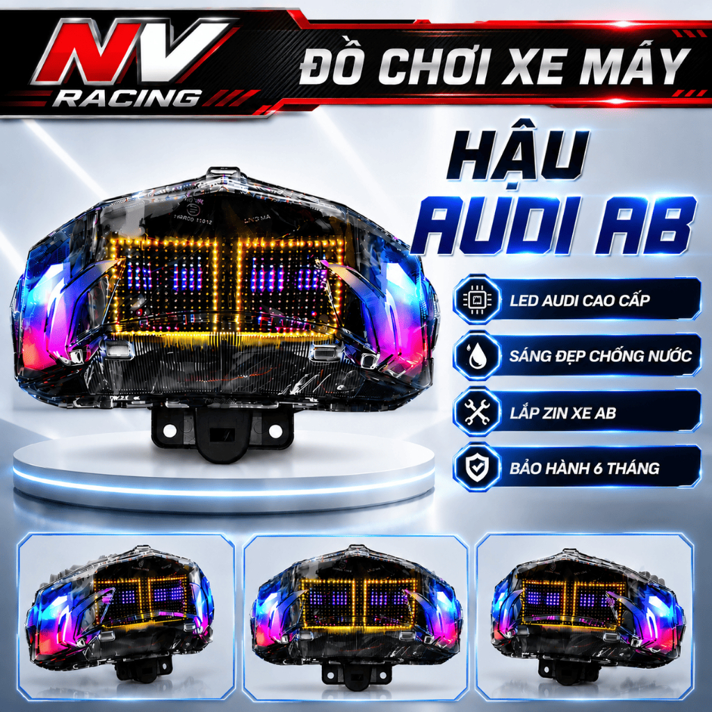 Cụm đèn hậu Audi i8x Vario 2018 mẫu Batman đổi màu và hiệu ứng qua app điện thoại
