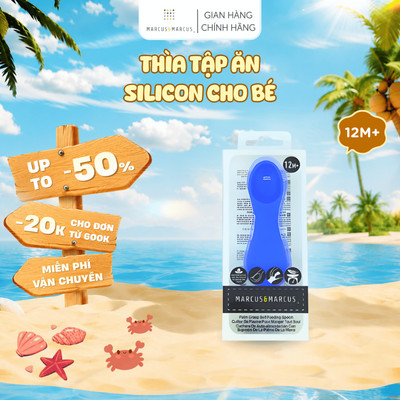 Thìa Tập Ăn Silicon Palm Grasp Marcus & Marcus Cho Bé Từ 12 Tháng - Lucas
