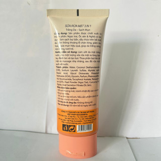 Sữa Rửa Mặt Làm Sạch Bụi Bẩn Bã Nhờn 3in1 E5 Kiềm Dầu Giúp Da Căng Bóng Tự Nhiên 100ml (Hồng)