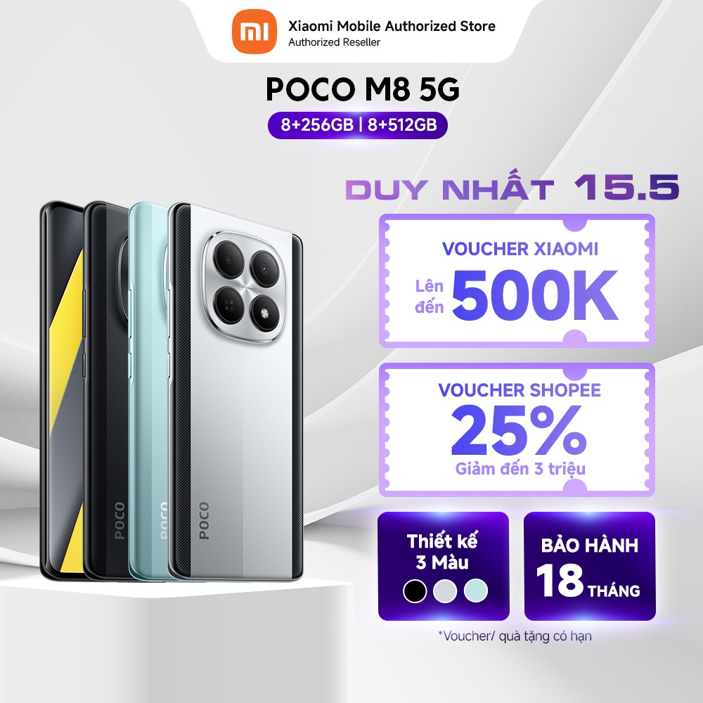 [Livestream] Điện thoại POCO M8 5G (8+256GB | 8+512GB) | Màn Flow AMOLED 6.77" 120Hz | Snapdragon 6Gen3