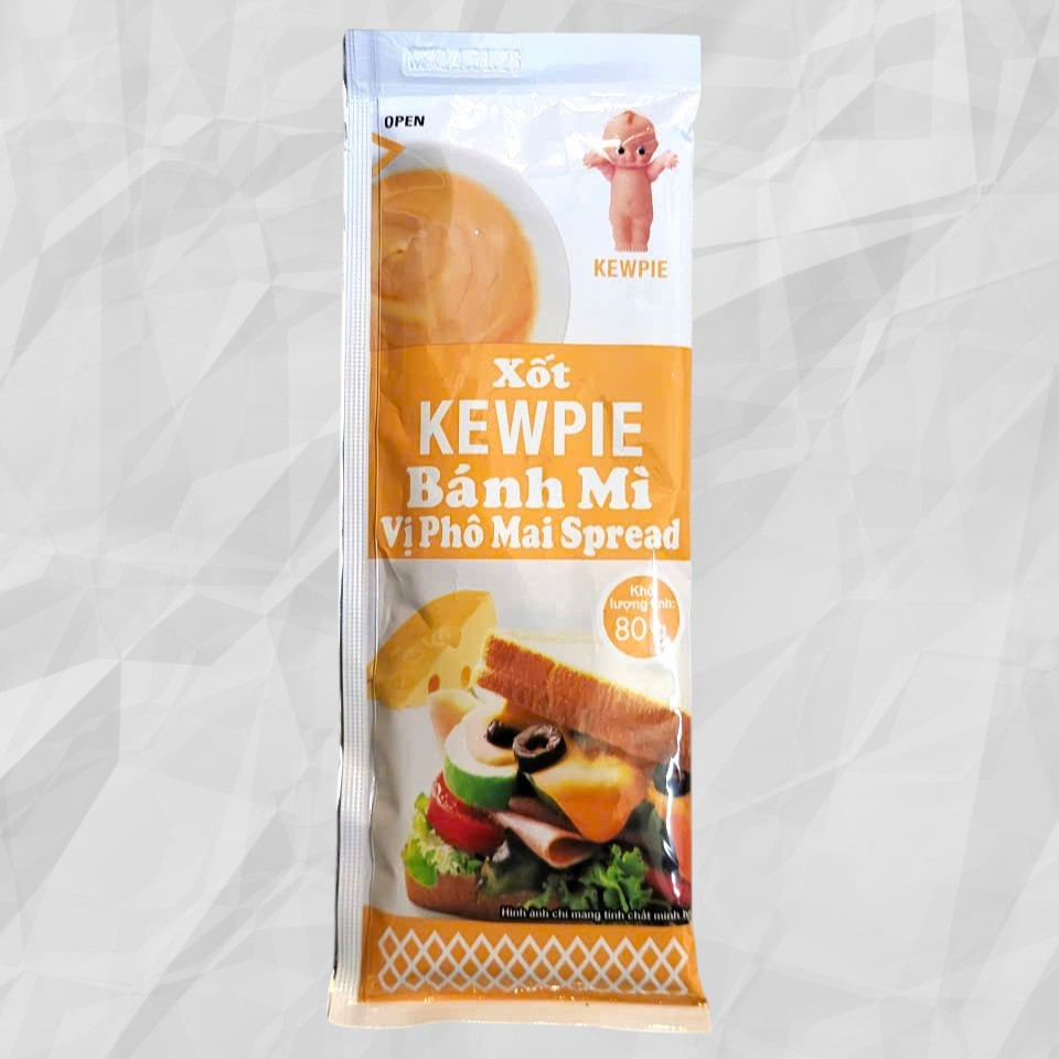 KEWPIE < gói CAM 80gr > XỐT BÁNH MÌ PHÔ MAI Cheese Mayonnaise Spread