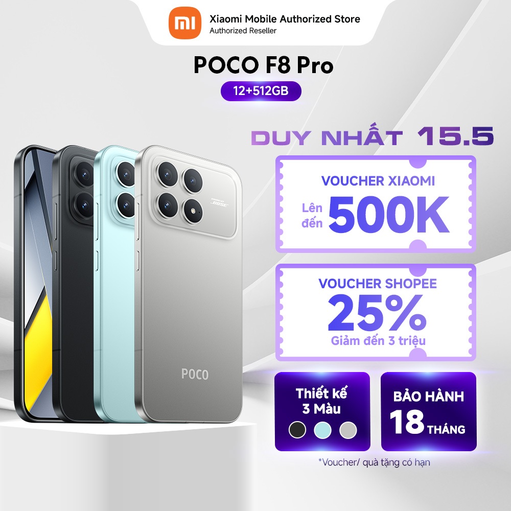 Điện thoại POCO F8 Pro (12+256GB | 12+512GB) | Màn POCO HyperRGB AMOLED 6.59" 120Hz | Snapdragon 8 Elite | BigBuy360 - bigbuy360.vn