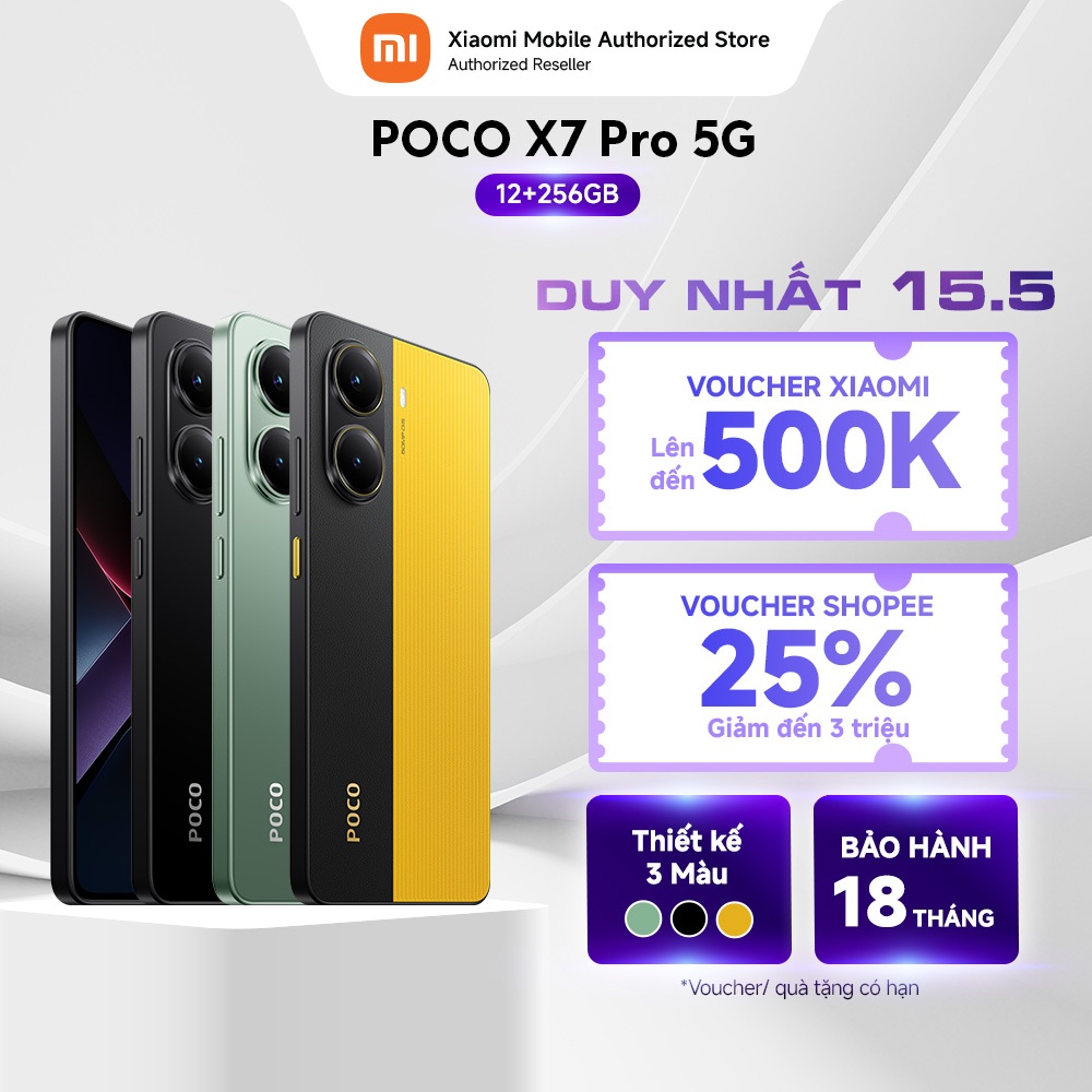 [Livestream] Điện thoại POCO X7 Pro 5G (8+256GB | 12+256GB) | Màn 6.67" 120Hz AMOLED | D8400-Ultra