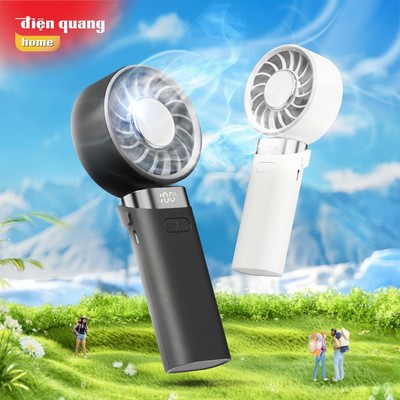 [HỎA TỐC] Quạt Cầm Tay Mini 100 Cấp Độ Gió (Có Thể Gập) Điện Quang 3600 mAh Cầm Tay Di Động Gió Mạnh Tốc Độ Cao 100 Vòng