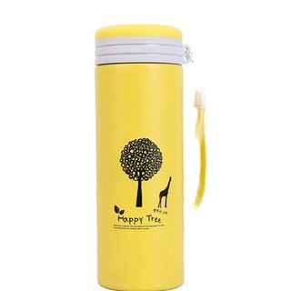 Combo 2 bình nước inox 360ml  HAPPY TIME có dây xách