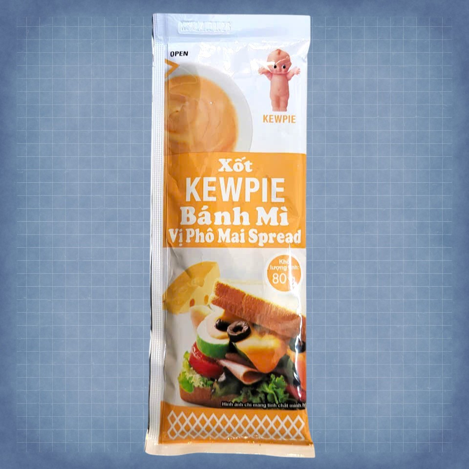 KEWPIE << gói CAM 80gr >> XỐT BÁNH MÌ PHÔ MAI Cheese Mayonnaise Spread