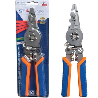 Kìm đa năng dò điện không chạm Staka, Cắt, Tuốt dây điện, Uốn, Xoắn, Ép cos, Tách dây, Kẹp, Siết