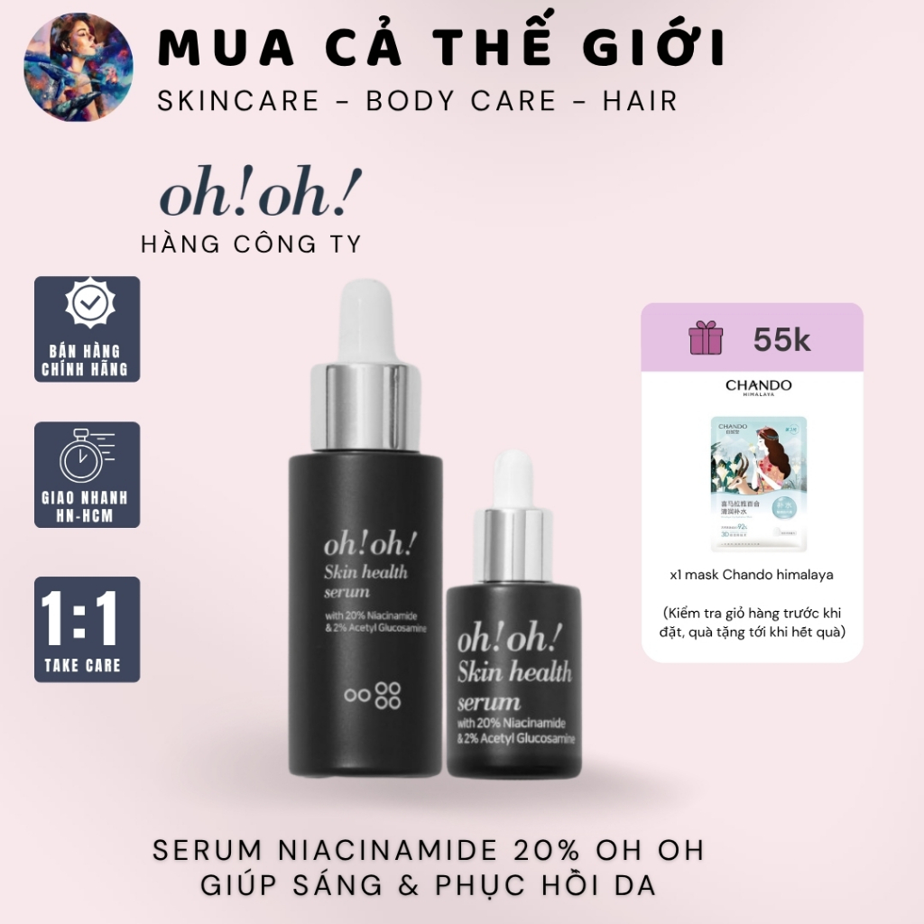 [CTY] Serum Niacinamide 20% Oh Oh giúp sáng & phục hồi da