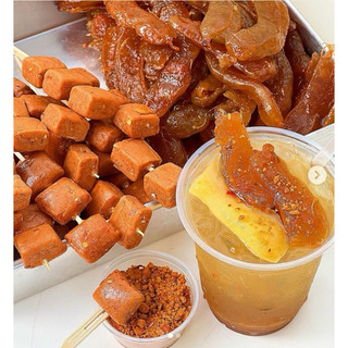 (KẸO ME KÈM MUỐI) 100g Kẹo Me sấy cay+ 50g Muối sặc
