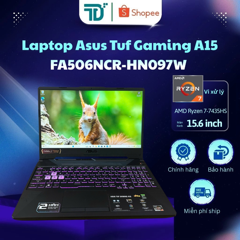 Laptop Asus TUF Gaming A15 FA506NCR-HN097W R7-7435HS/16GB/512GB/15.6" 144Hz/RTX 3050 4GB - Laptop 99