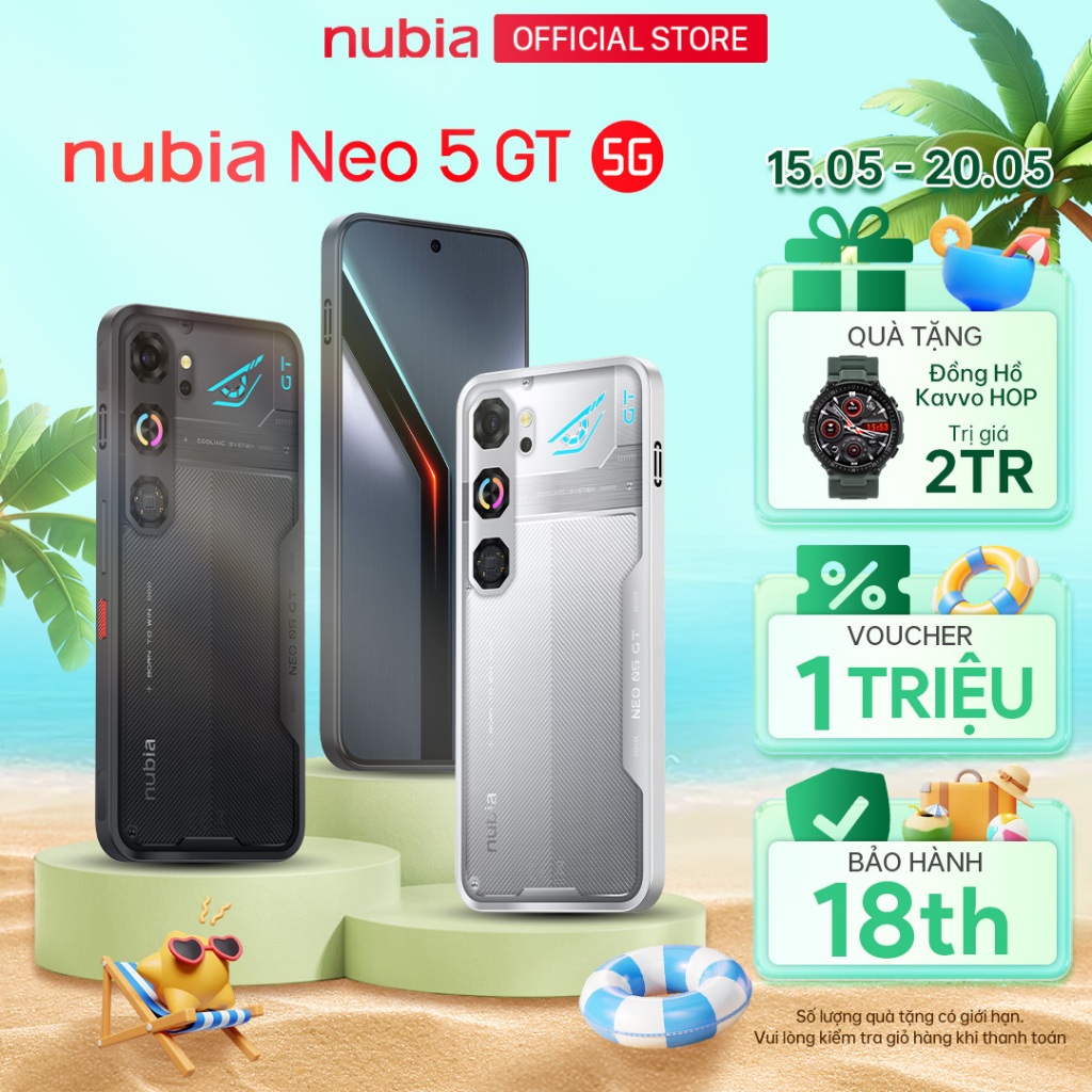 [Siêu Phẩm Mới] Điện thoại gaming Nubia Neo 5 GT I Màn AMOLED 144Hz I 3 Công Nghệ Tản Nhiệt I Pin 62