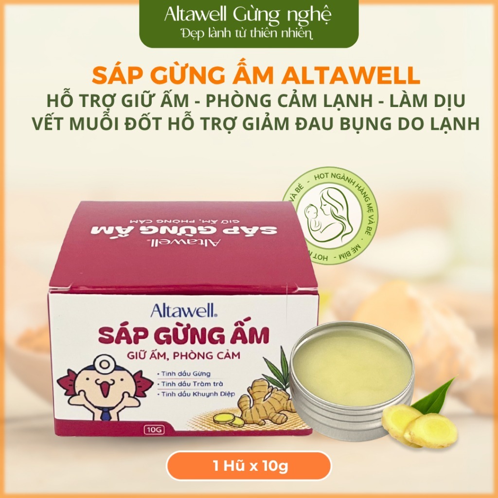 [QUÀ TẶNG KHÔNG BÁN] Sáp Gừng Ấm Altawell Dùng Được cho Bé 0M+