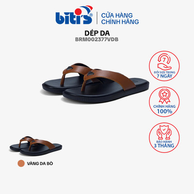Dép Da Thời Trang Nam Biti's BRM002377VDB (Vàng da bò)