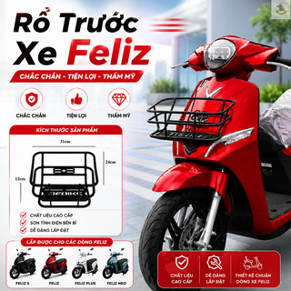 Rổ Xe Trước Cho Các Dòng Vinfast Feliz Sơn Tĩnh Điện Bền Bỉ