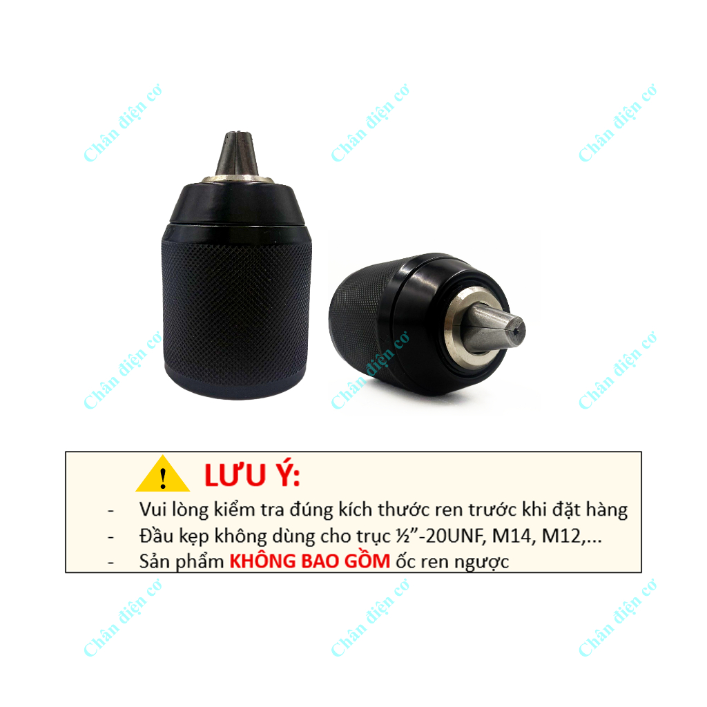 ĐẦU KẸP 13 LY REN TRONG 9/16"-18"UNF (REN NGƯỢC 14MM) DÙNG CHO MÁY KHOAN LỰC SIẾT 160N.m