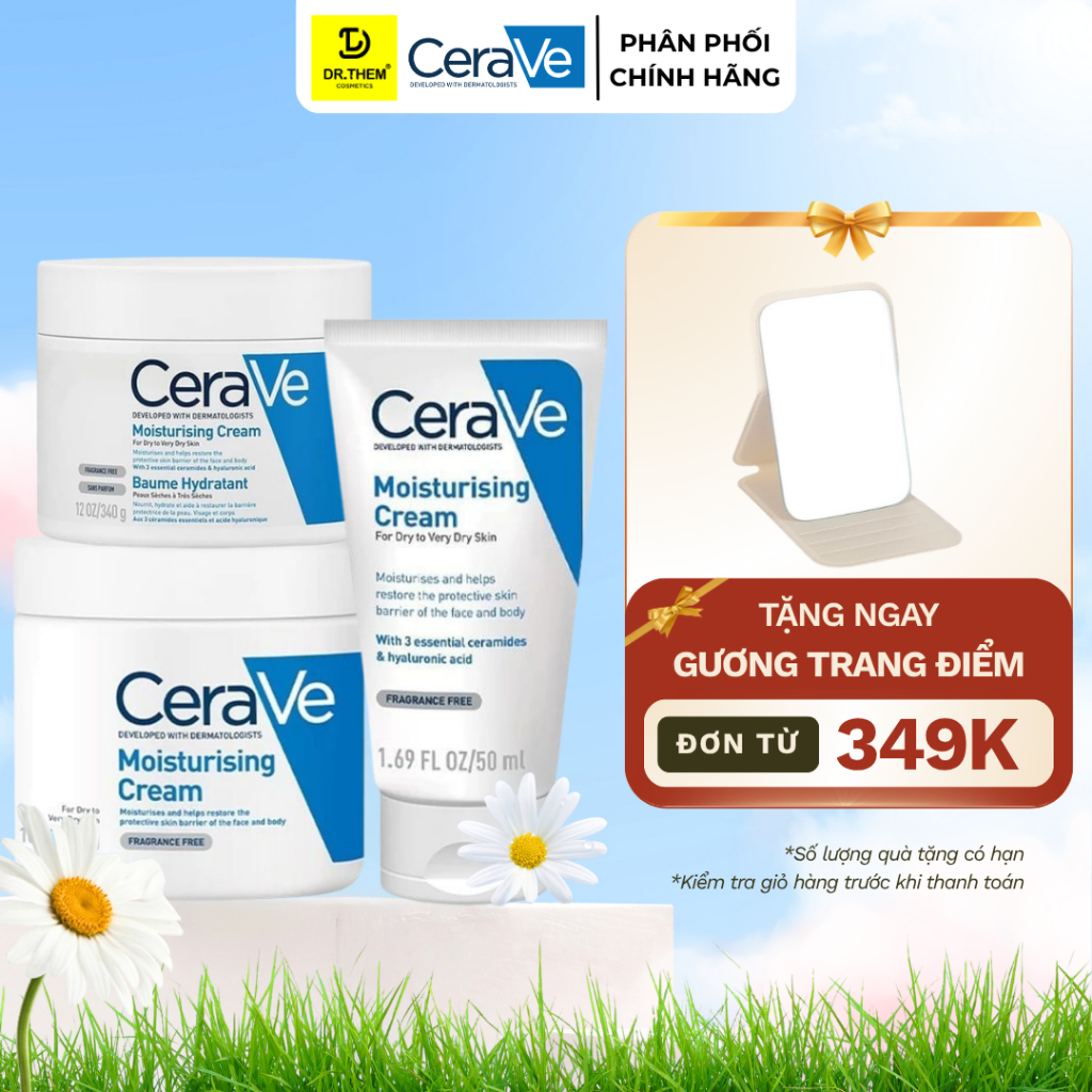 Kem Dưỡng Ẩm Cerave Dành Cho Da Khô Cerave Moisturizing Cream 50ml/340g/454g- Dr Thêm