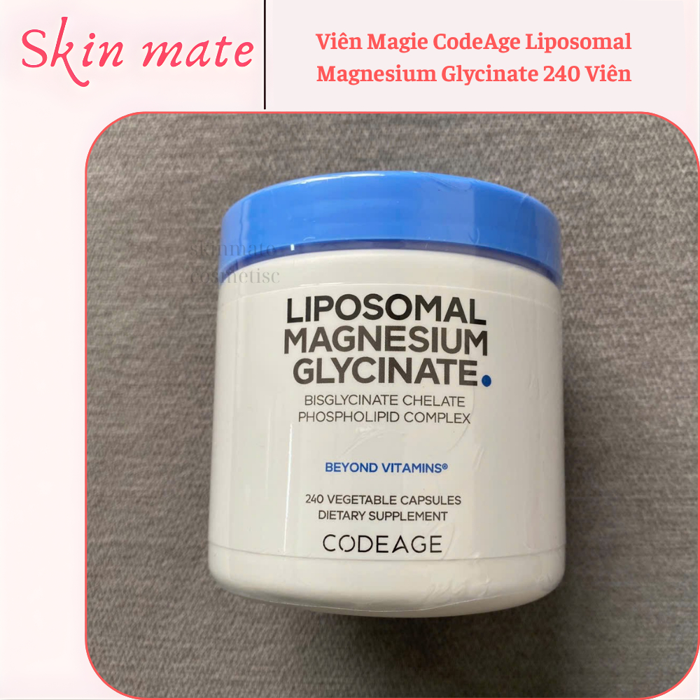 [Công ty] Viên bổ sung Magie - Magie CodeAge Liposomal Magnesium Glycinate Từ Mỹ 240 Viên