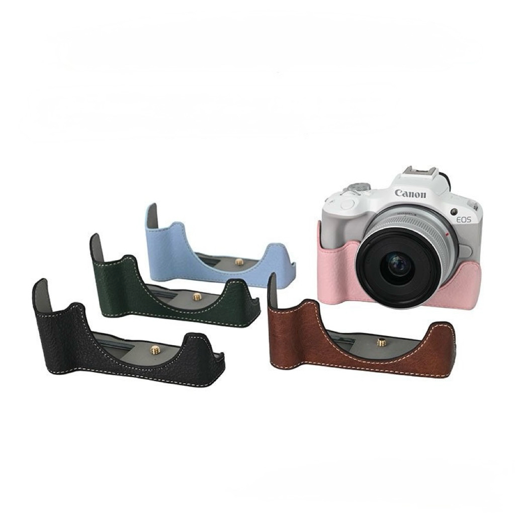 Halfcase cho Canon R50 ,ốp da bảo vệ máy ảnh Canon R50