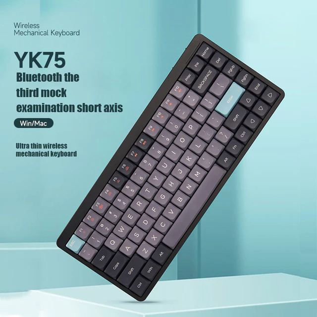 (sẵn tùy bản) Bàn Phím Cơ Low Profile - Không Dây 3 Mode - YK75 Win/Mac