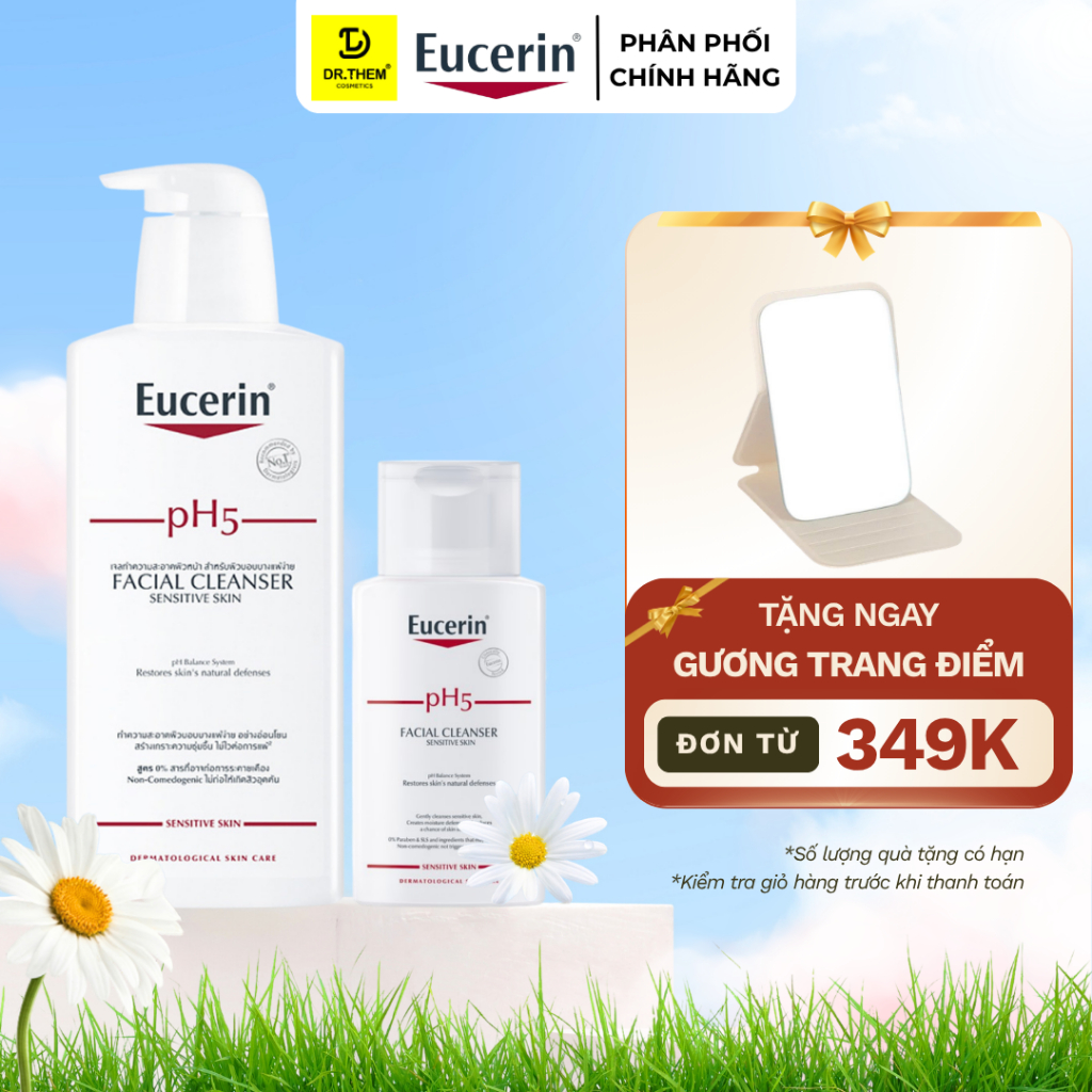 Sữa Rửa Mặt Eucerin PH5 Cho Da Nhạy Cảm 100ml & 400ml - Facial Cleanser Sensitive Skin SRM- Dr Thêm