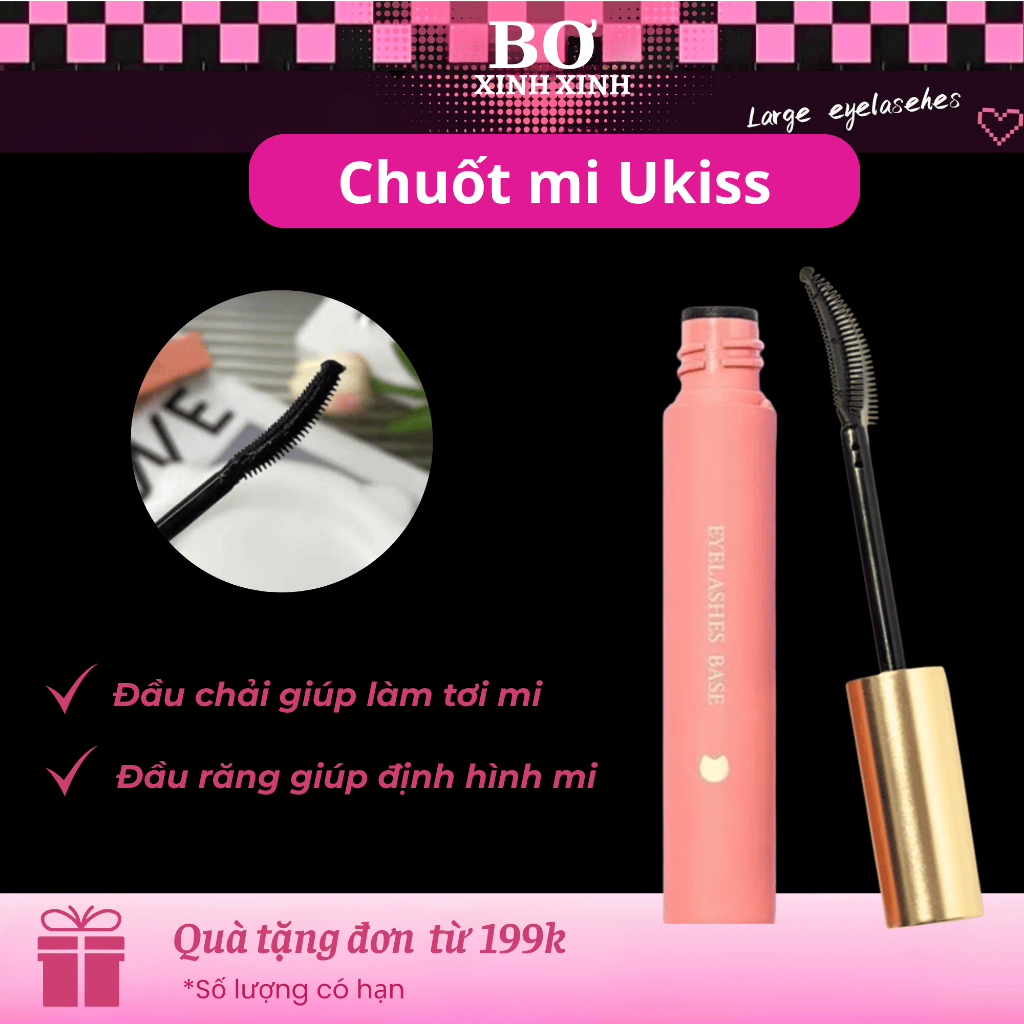 Chuốt Mi Mascara UKISS - Chống Thấm Nước, Làm Dài & Cong Mi