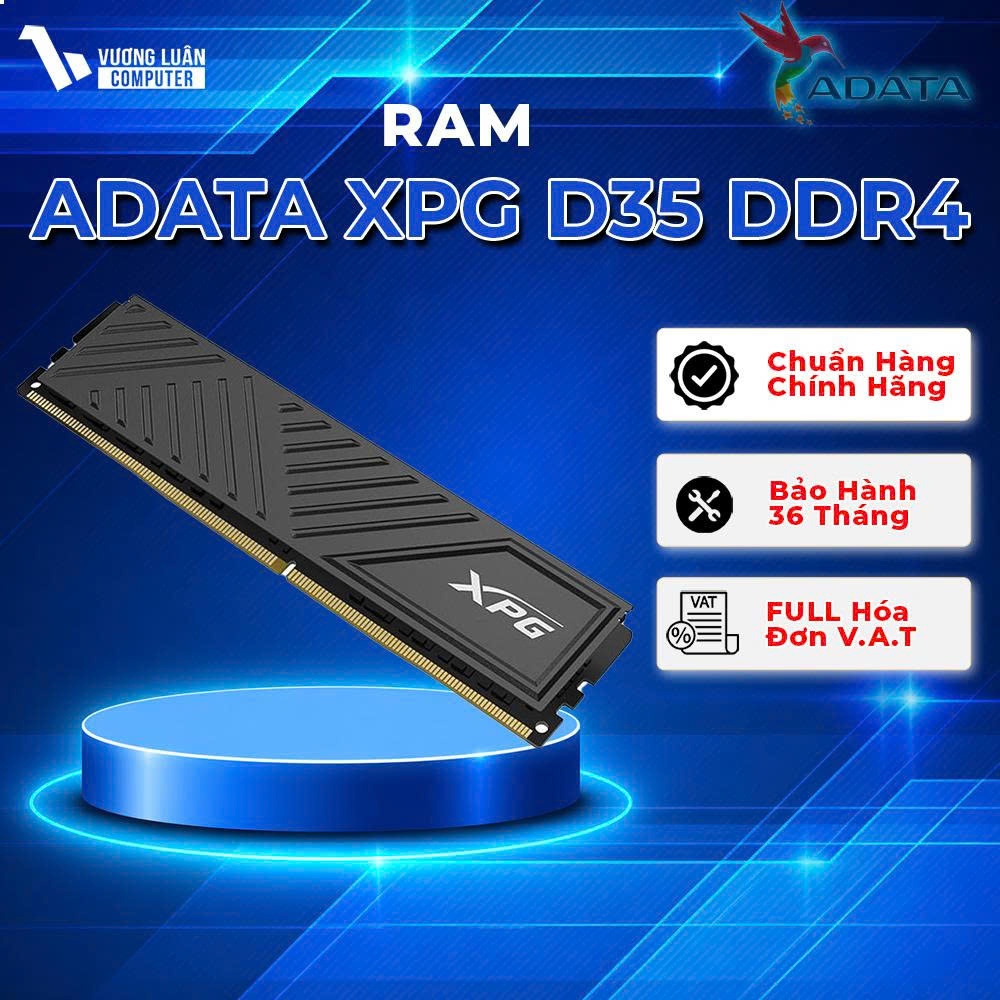 RAM ADATA XPG D35 16GB DDR4 3200Mhz Black Chính Hãng Giá Tốt