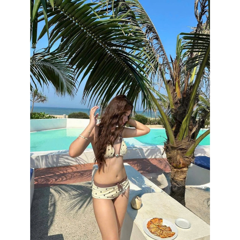 Bikini 2 Mảnh Chấm Bi Retro - Đồ Bơi Nữ Dạng Quần Short Kín Đáo, Co Giãn 4 Chiều (Kèm Ảnh Thật) | BigBuy360 - bigbuy360.vn