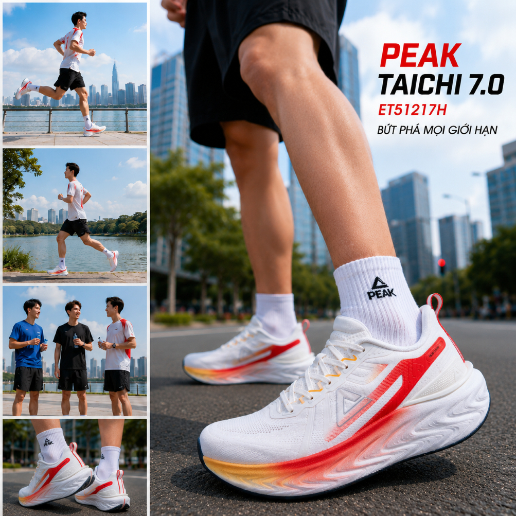 Giày Chạy Bộ Nam PEAK Taichi 7.0 ET51217H