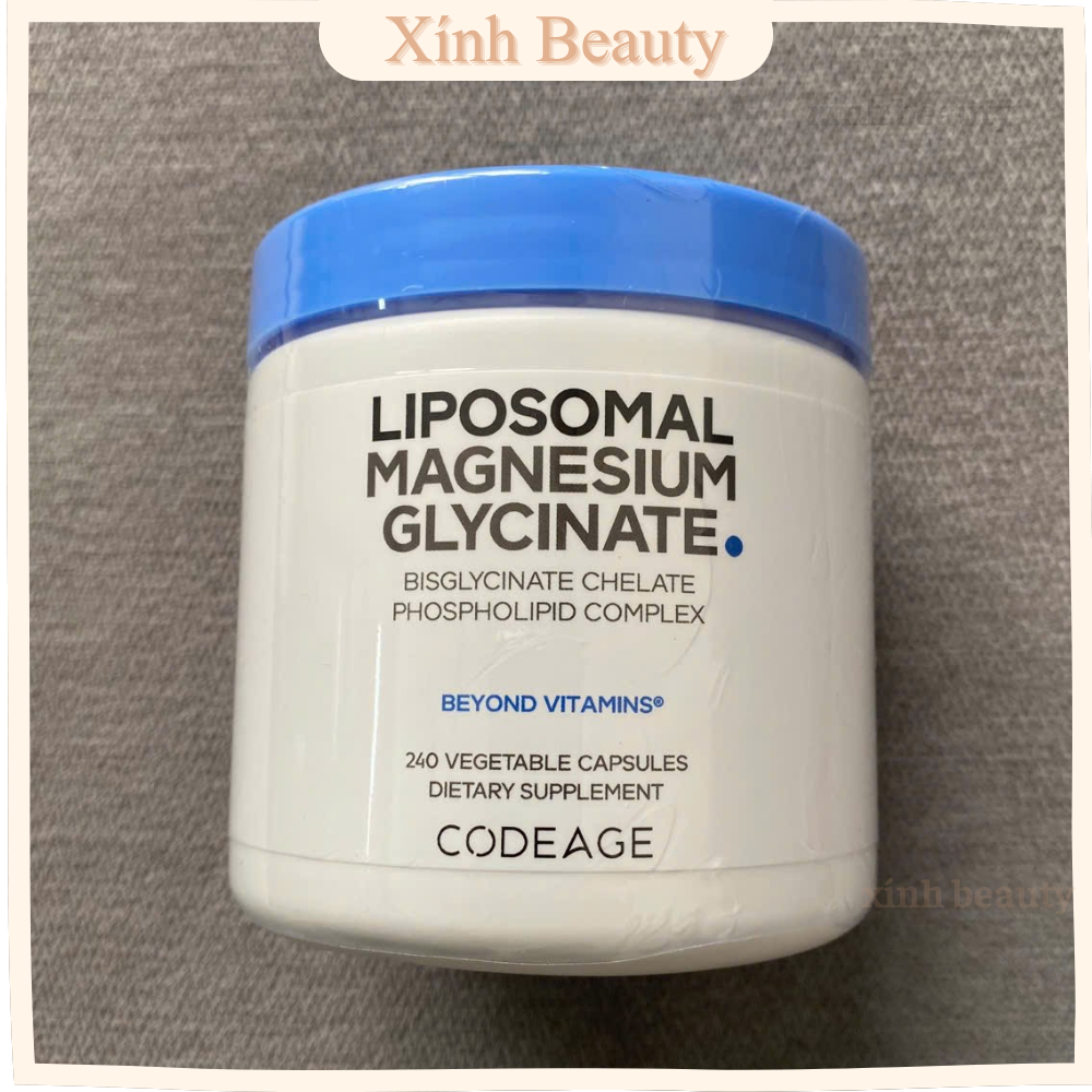 [Công ty] Viên bổ sung Magie - Magie CodeAge Liposomal Magnesium Glycinate Từ Mỹ 240 Viên