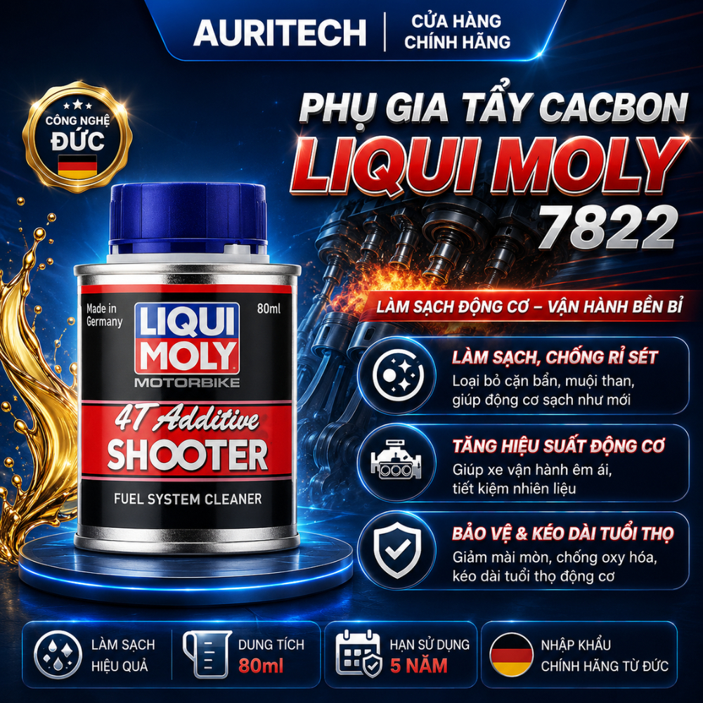 Liqui Moly 7822 Dung dịch tẩy Cacbon, vệ sinh kim phun Liqui Moly 80ML