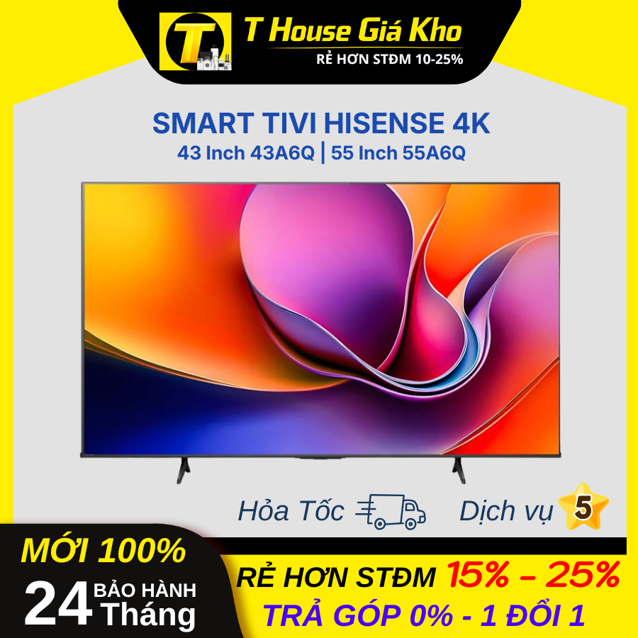 [Chỉ Giao HCM Cũ] Smart Tivi Hisense 4K 43 Inch 43A6Q | 55 Inch 55A6Q BH 24 Tháng