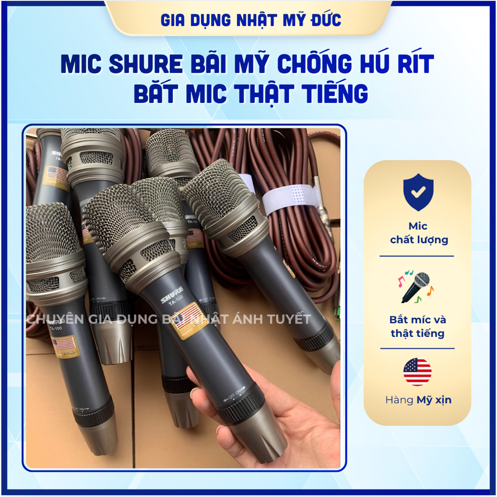 Mic Shure bãi Mỹ chống hú rít - bắt mic thật tiếng