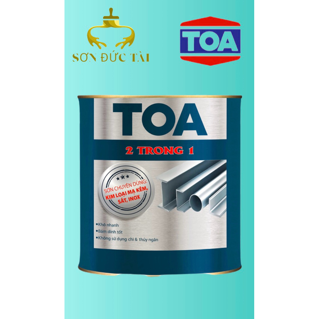 Sơn kẽm Toa 2 in 1 - Sơn dùng cho sắt mạ kẽm , inox