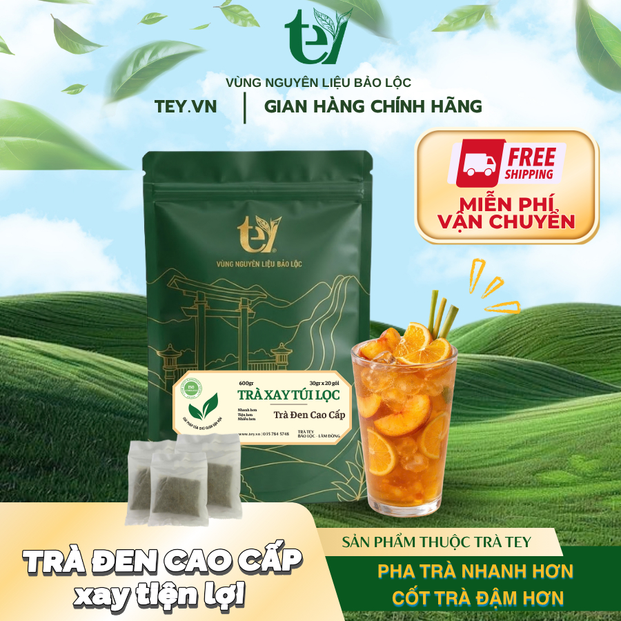 Trà Đen Cao Cấp Xay Tiện Lợi - Pha Trà Sữa Truyền Thống, Trà Sữa Đài Loan Đậm Vị, Màu Đẹp, Trà Machi