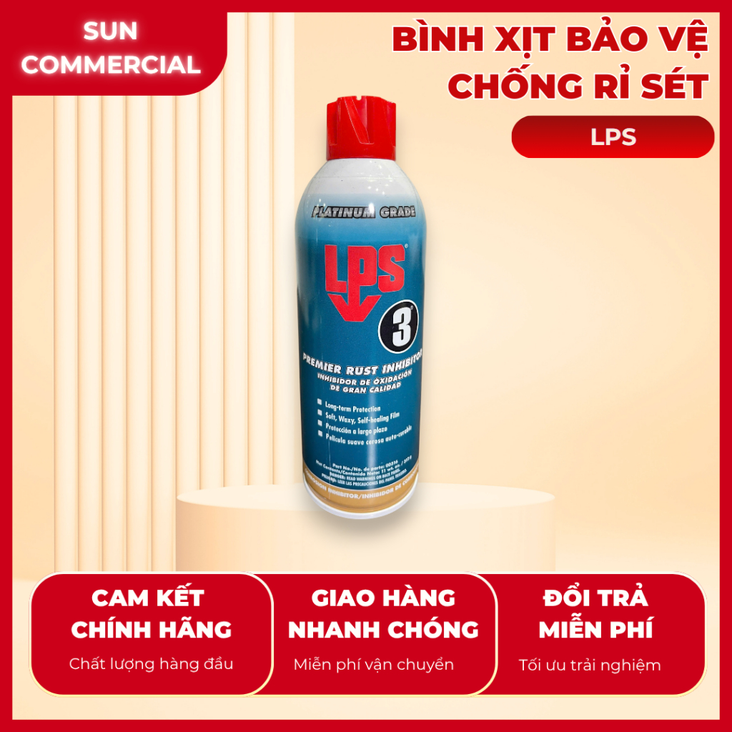 Chai xịt bảo vệ chống gỉ sét LPS 3 Premier Rust Inhibitor 00316, 11oz/chai