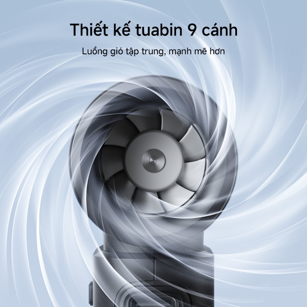 Quạt cầm tay JisuLife 9 mini gió mạnh pin lâu nhẹ gọn thiết kế thời trang dùng văn phòng, du lịch ngoài trời | BigBuy360 - bigbuy360.vn