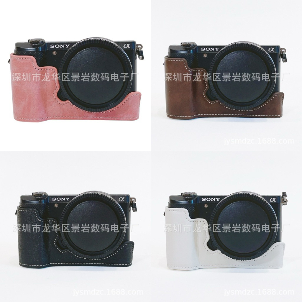 Halfcase cho Sony A5000 A5100/ sony Nex 3N,ốp da bảo vệ máy ảnh Sony A5000 A5100, SONY nex 3N